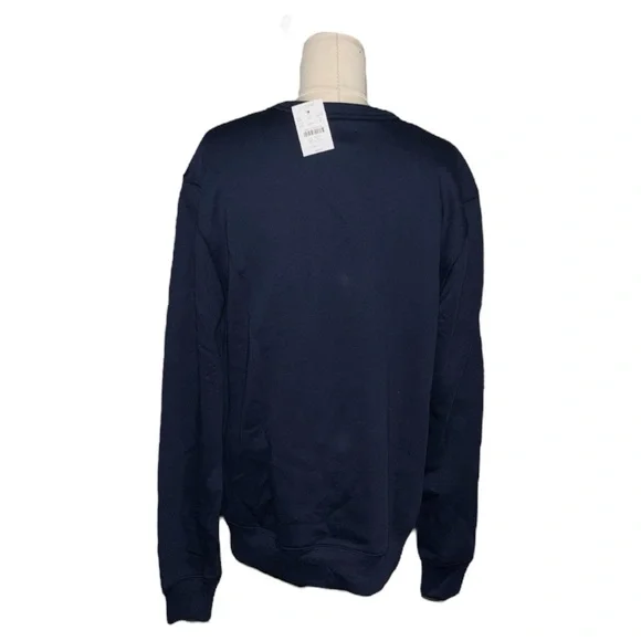 J. Crew Navy & White 1983 Fleece Sweatshirt - Picture 2 of 3